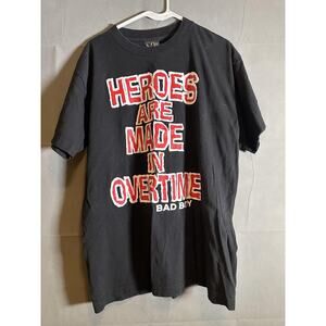 Bad Boy Shirt Mens Large Black Heroes Are Made In Overtime MMA Graphic Tee